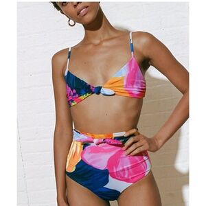 Mara Hoffman Multicolor Floral Bikini Top
